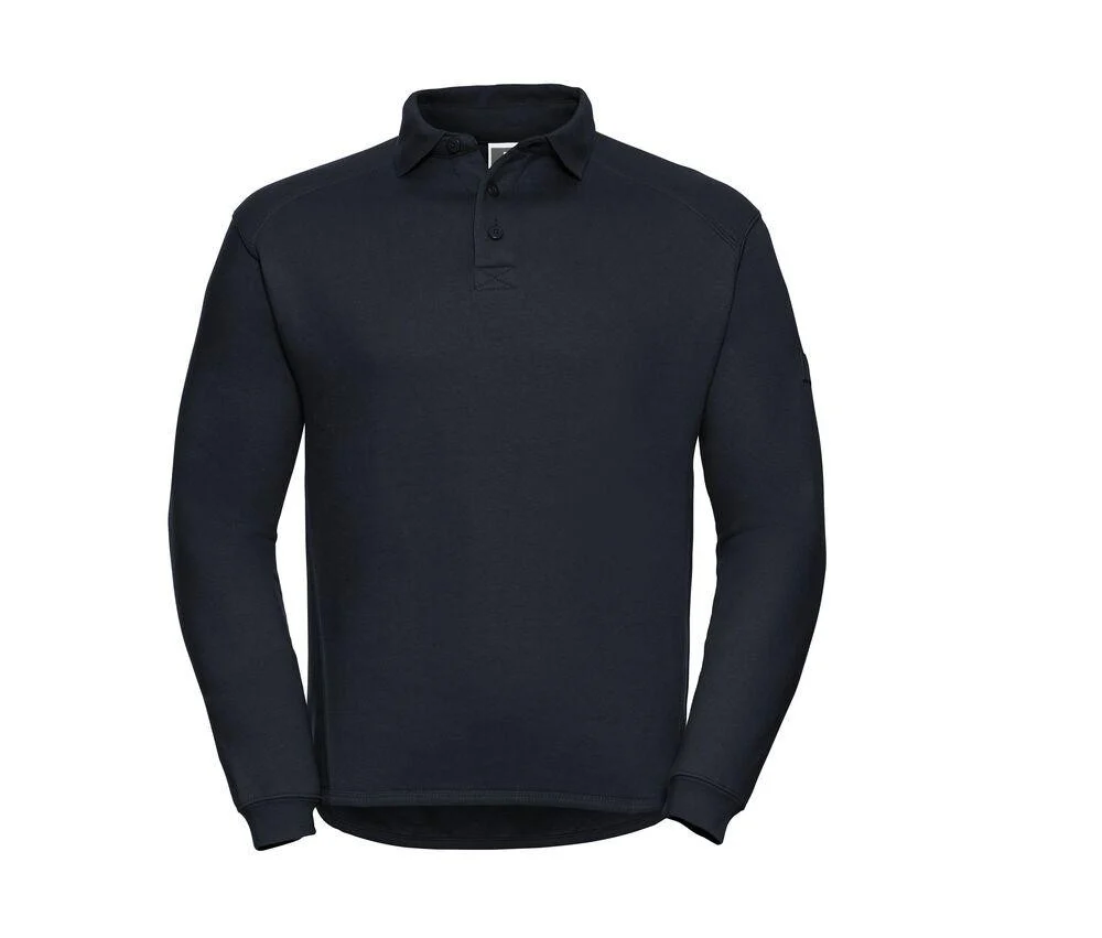 Russell JZ012 Heavy Duty Sweater met Kraag – French Navy