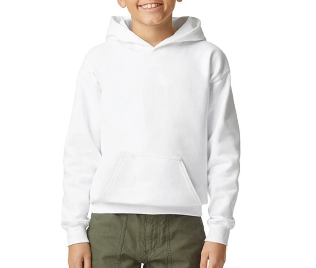 Gildan GNSF5B Kinderhoodie – White