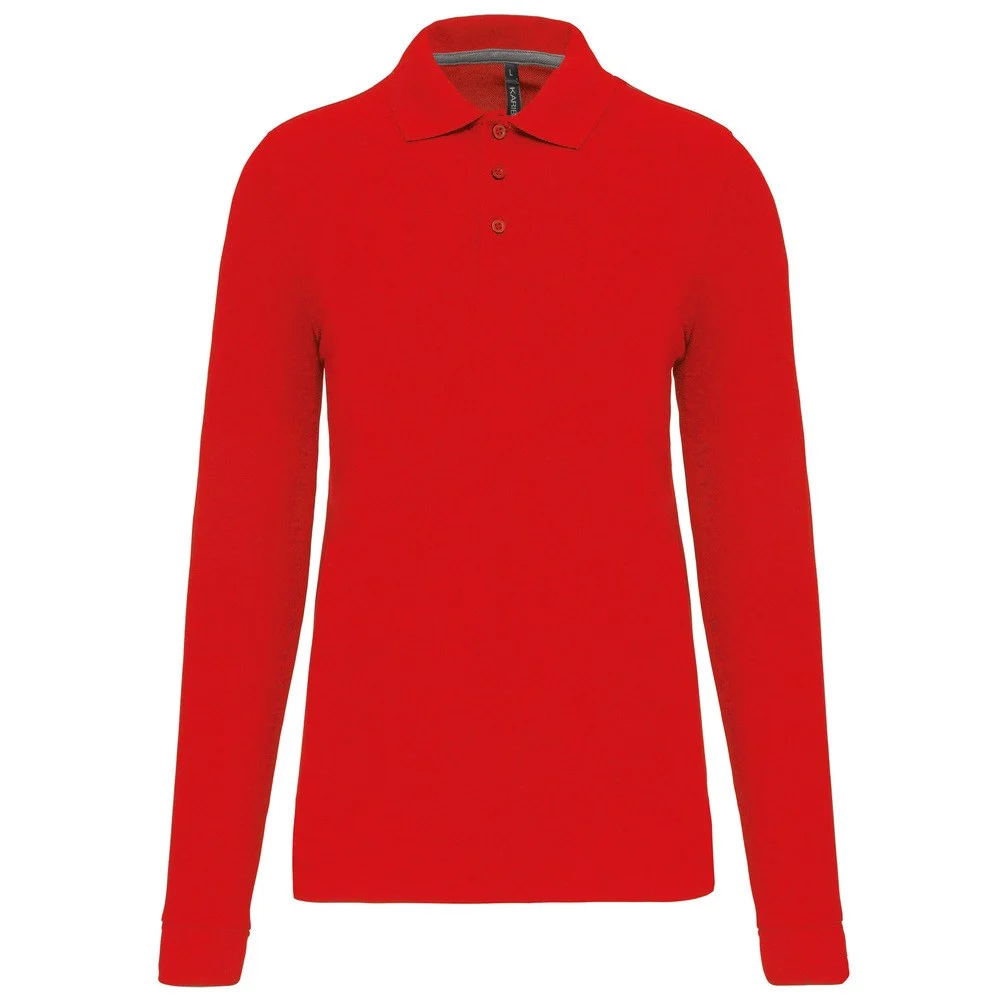 WK. Designed To Work WK276 Polo Lange Mouwen Heren – Rood