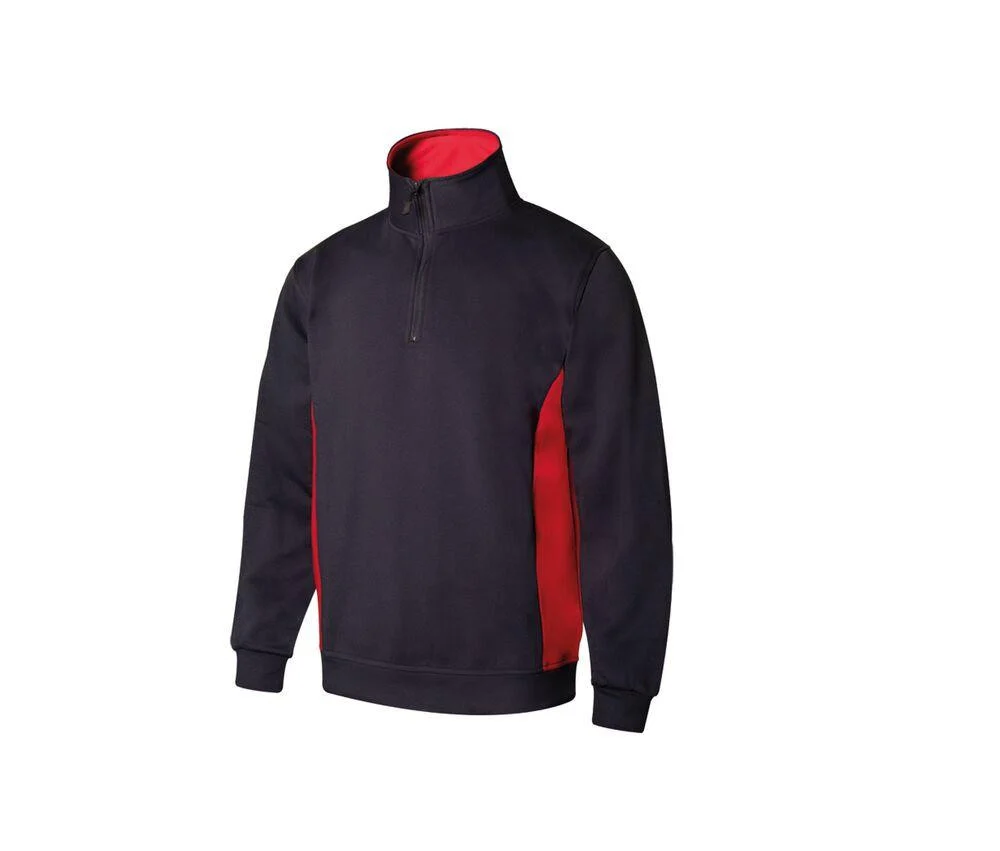 Velilla V5704 Bicolor Sweater met Ritskraag – Navy / Red