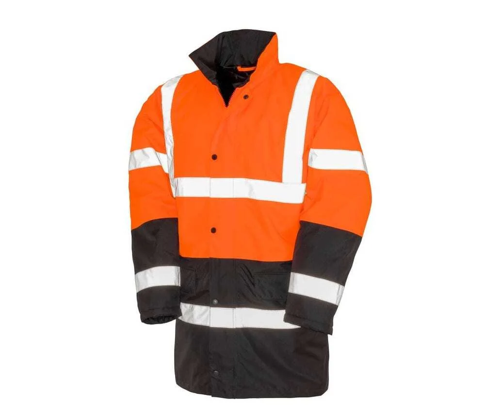 Result RS452 Tweekleurige Parka Hoge Zichtbaarheid – Florescent Orange / Black