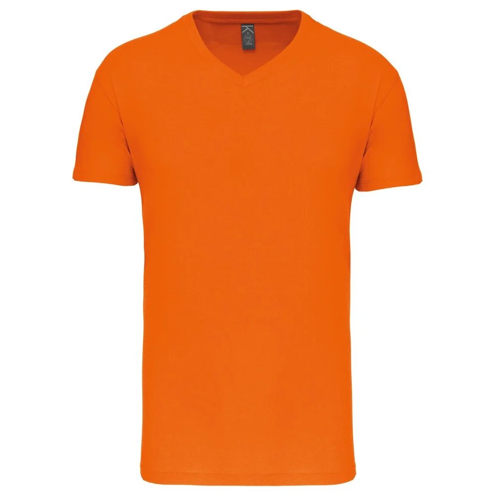 Kariban K3028IC Biologisch T-shirt V-hals Heren – Oranje