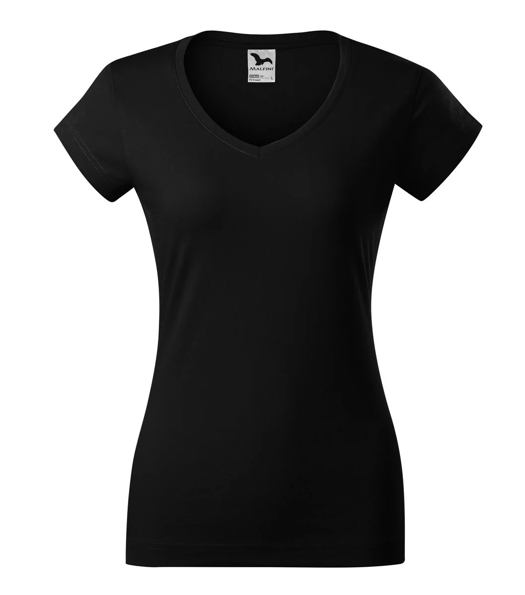 Malfini 162 T-shirt V-hals Dames – Zwart