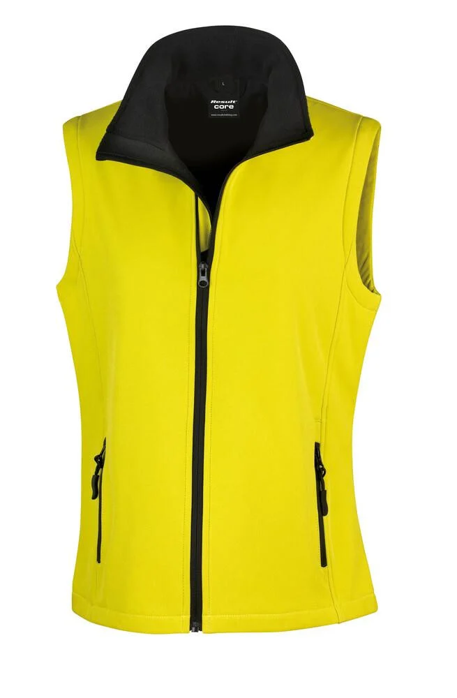 Result R232F Core Softshell Bodywarmer Dames – Yellow / Black
