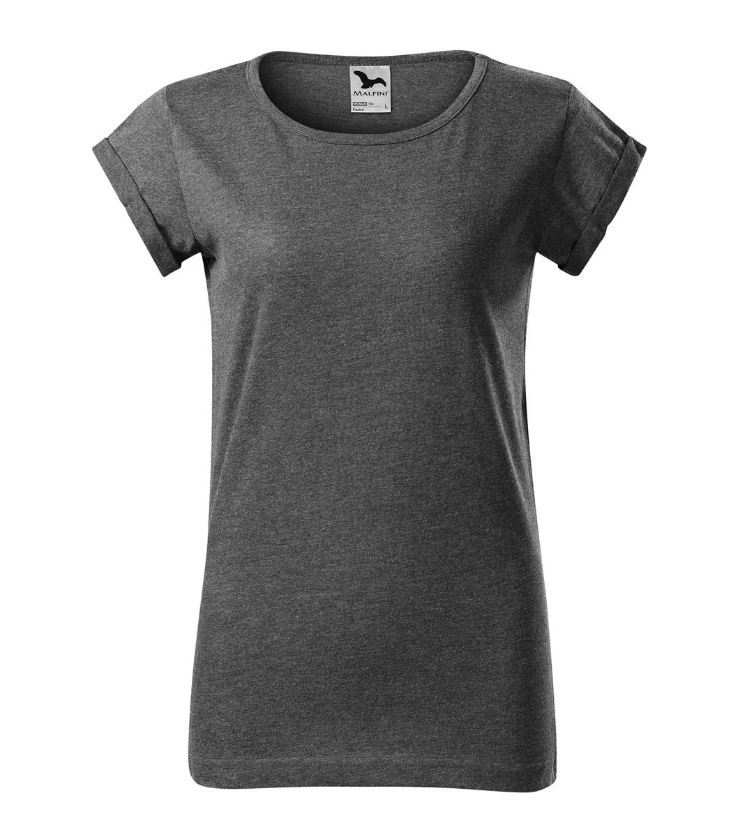 Malfini 164 Fusion T-shirt Dames – melange noir