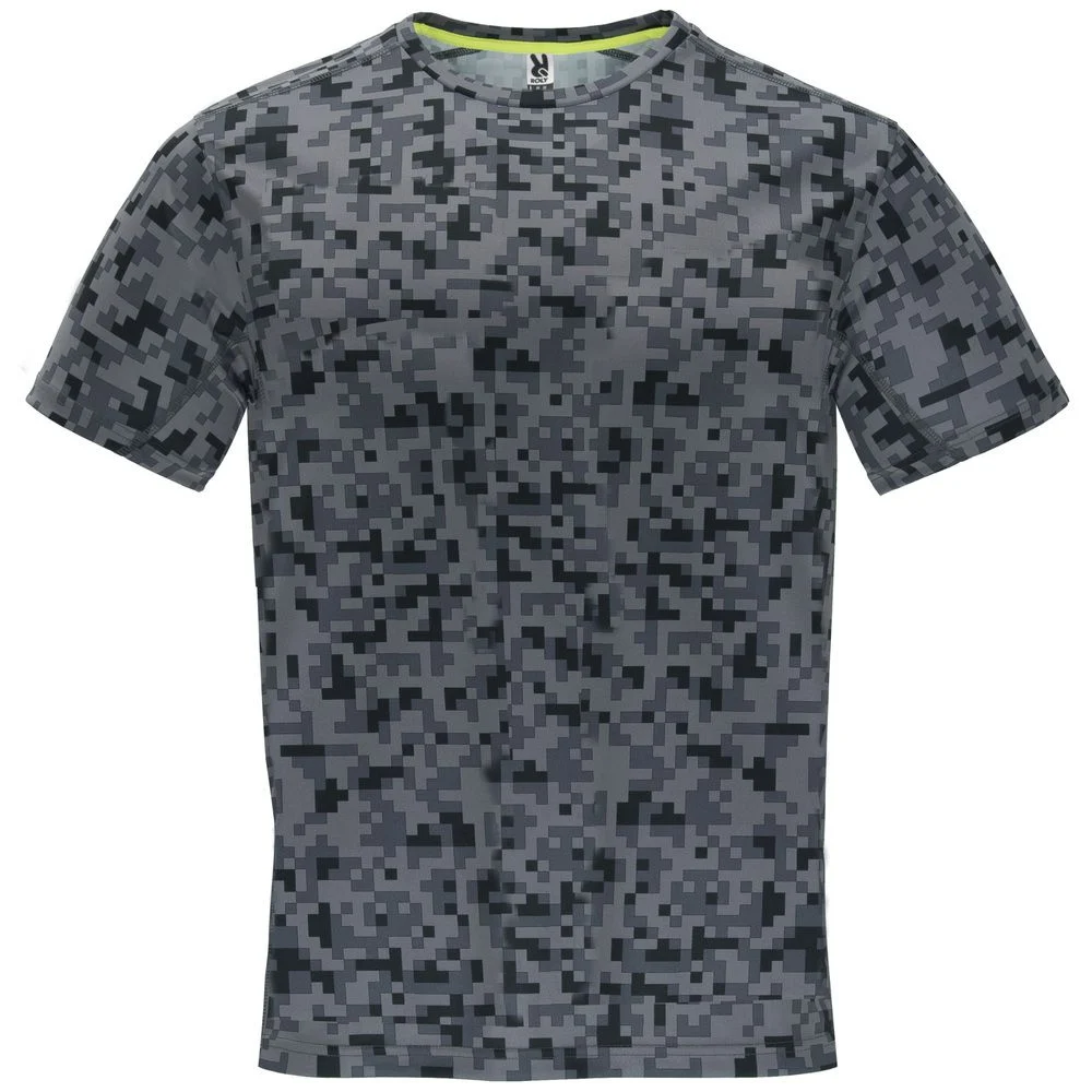 Roly CA0201 Assen T-shirt Heren – PIXEL ZWART