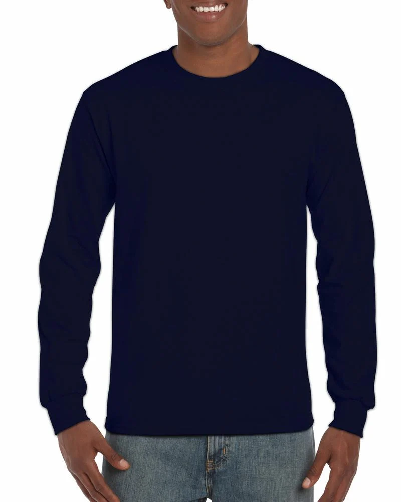 Gildan GN186 Ultra Cotton T-shirt Lange Mouwen – Navy