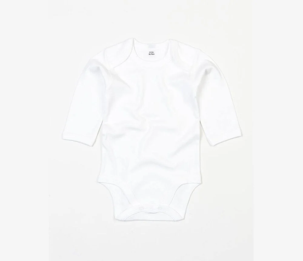 Babybugz BZ030 Baby Romper Lange Mouwen – Wit