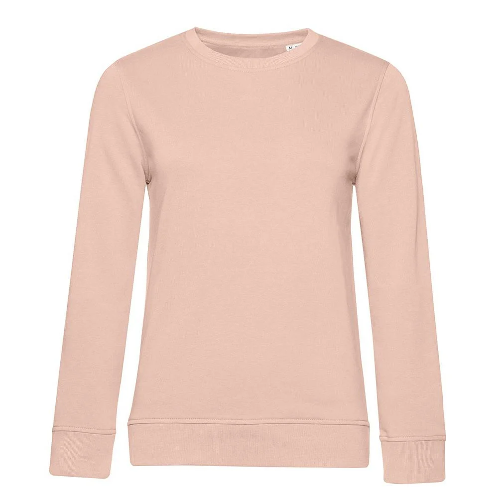 B&C BCW32B Biologische Sweater Dames – Soft Rose