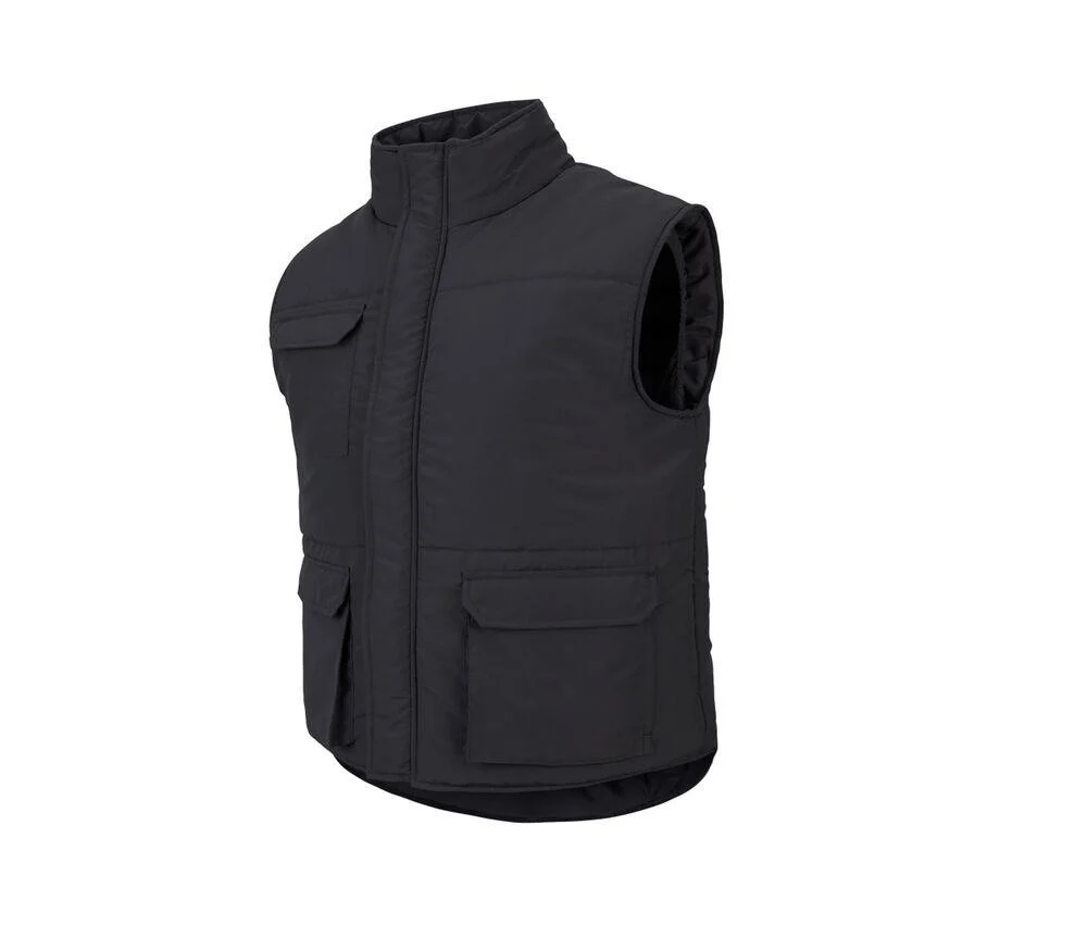 Velilla V25901 Multi-pocket Gewatteerde Bodywarmer Heren – Black