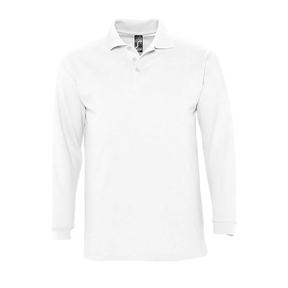 SOL'S 11353 Winter Polo Lange Mouwen Heren – Wit