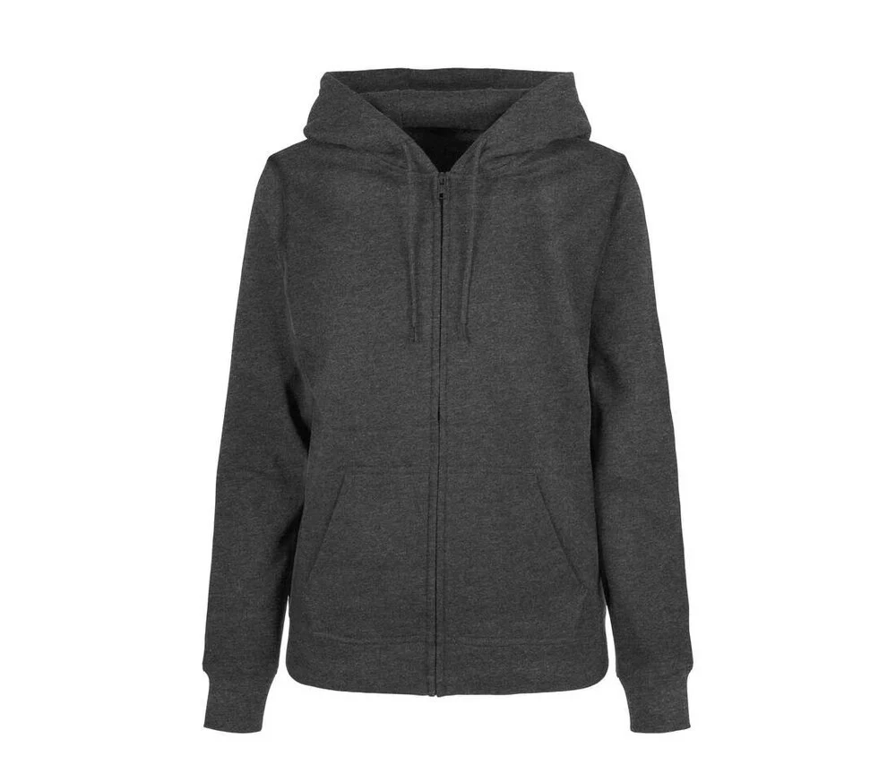 Build Your Brand BYB009 Basic Ritshoodie Dames – Charcoal