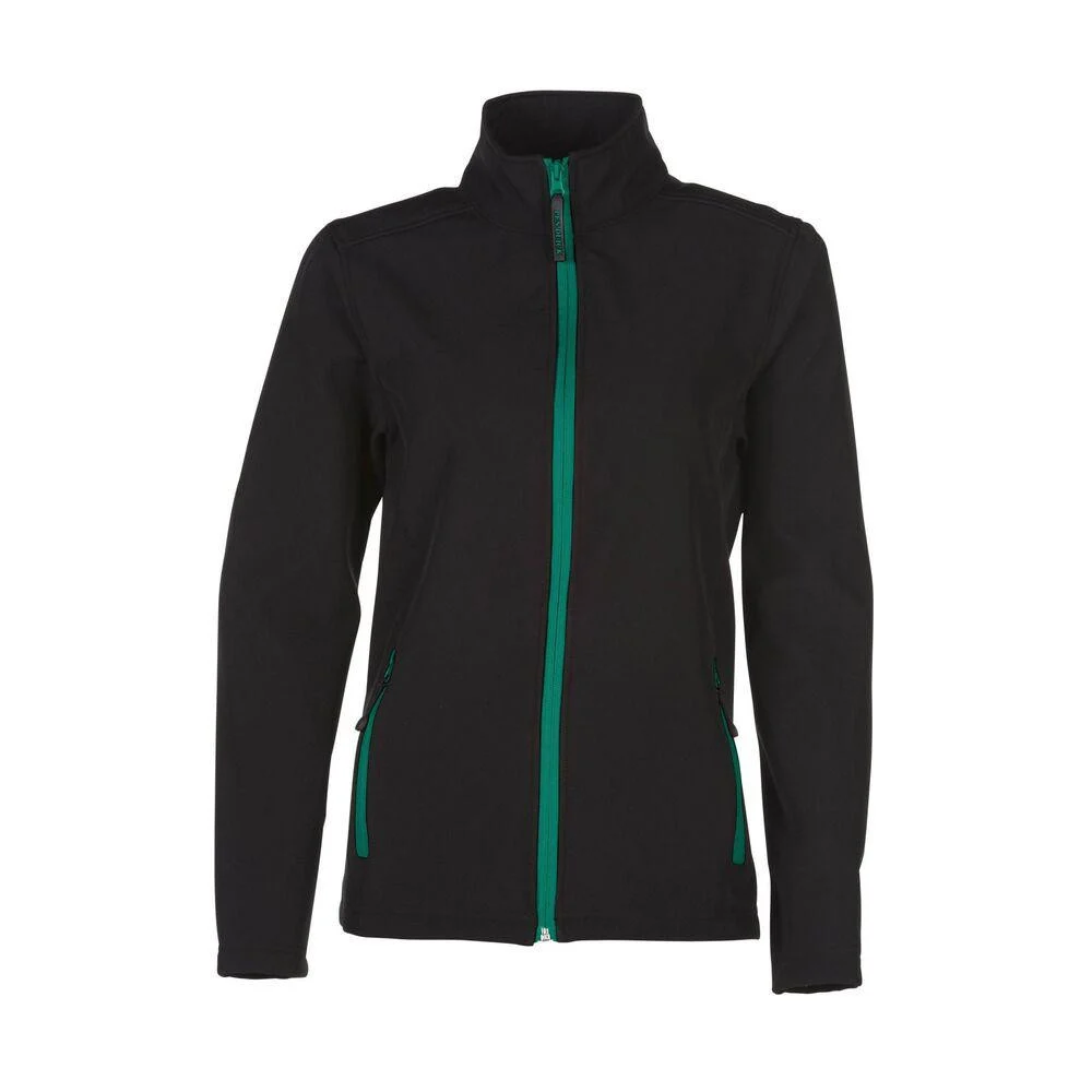 Pen Duick PK777 Magellan Softshell Jas Dames – Black/Kelly Green