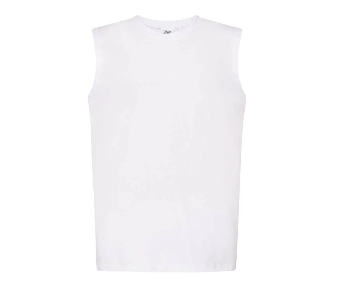 JHK JK406 Mouwloos T-shirt Heren – White