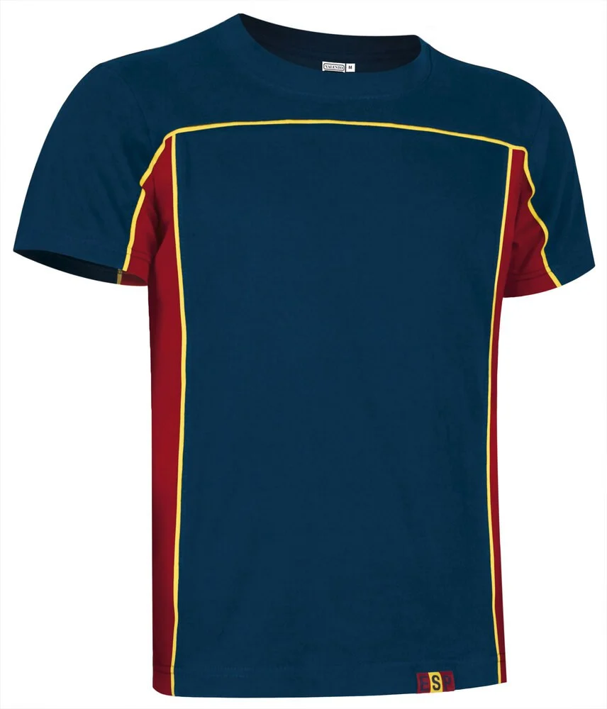 Valento CAVAFUR Furia T-shirt Heren – orion navy blue-lotto red-lemon yellow