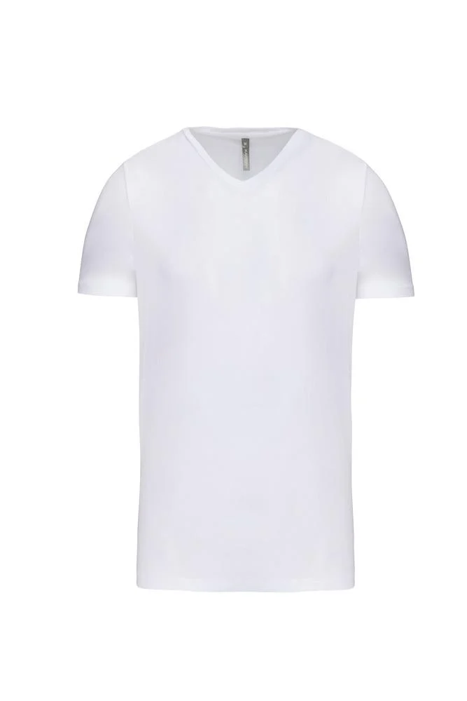Kariban K3014 T-shirt V-hals Heren – Wit