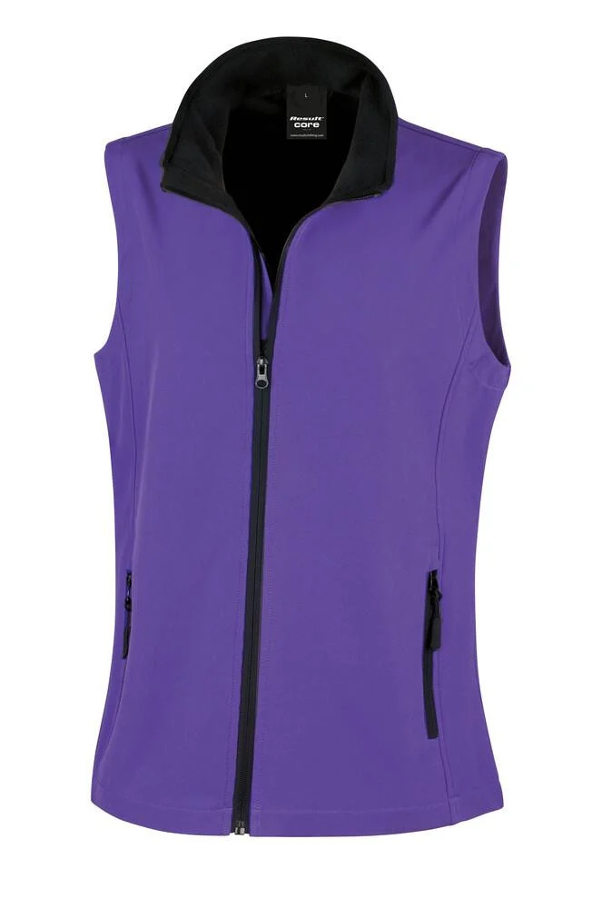 Result R232F Core Softshell Bodywarmer Dames – Purple/ Black