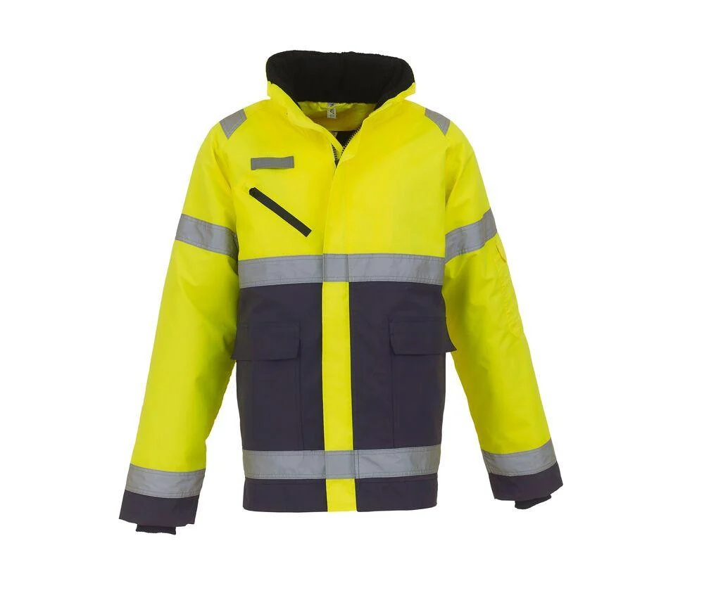 Yoko YK309 Fontaine Storm Jas Hoge Zichtbaarheid – Hi Vis Yelow / Navy