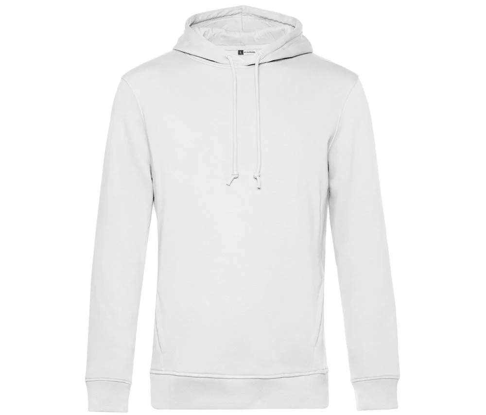 B&C BCU33B Biologische Hoodie Heren – White