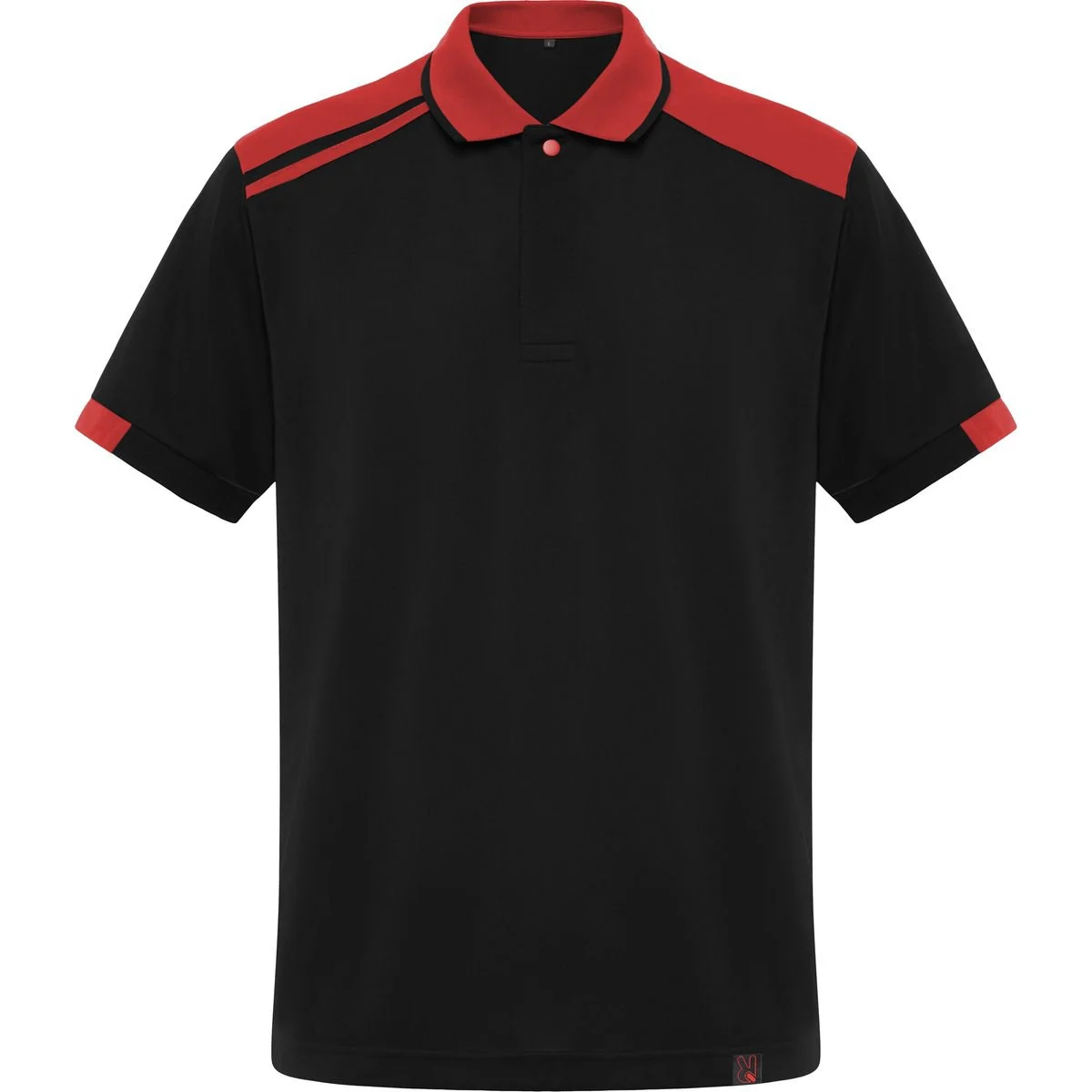 Roly PO8410 Samurai Polo – Black/Red