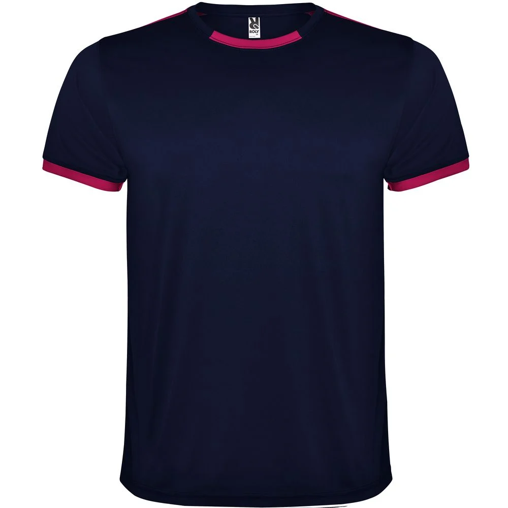 Roly CJ0452 Racing Sportset T-shirt + Short Kinderen – FUCSIA/MARINO