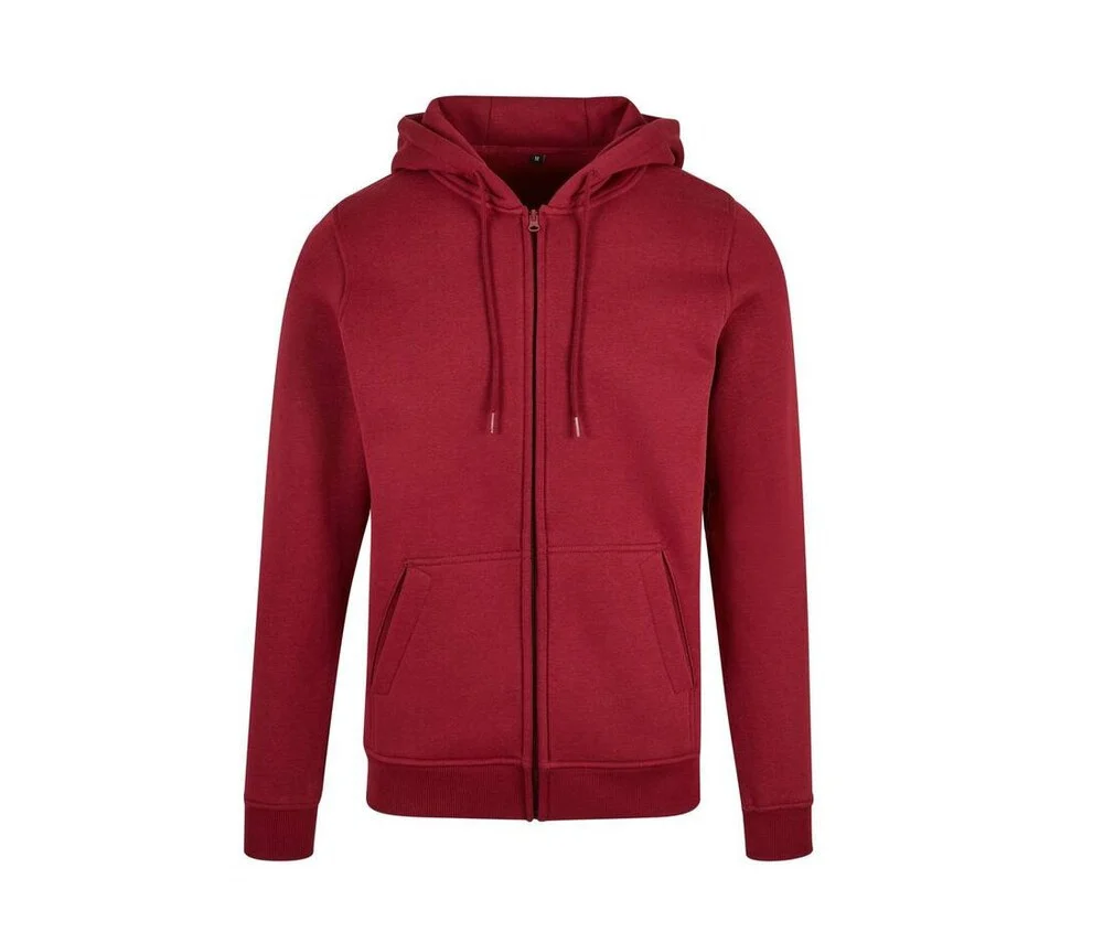 Build Your Brand BY012 Zware Ritshoodie – Burgundy