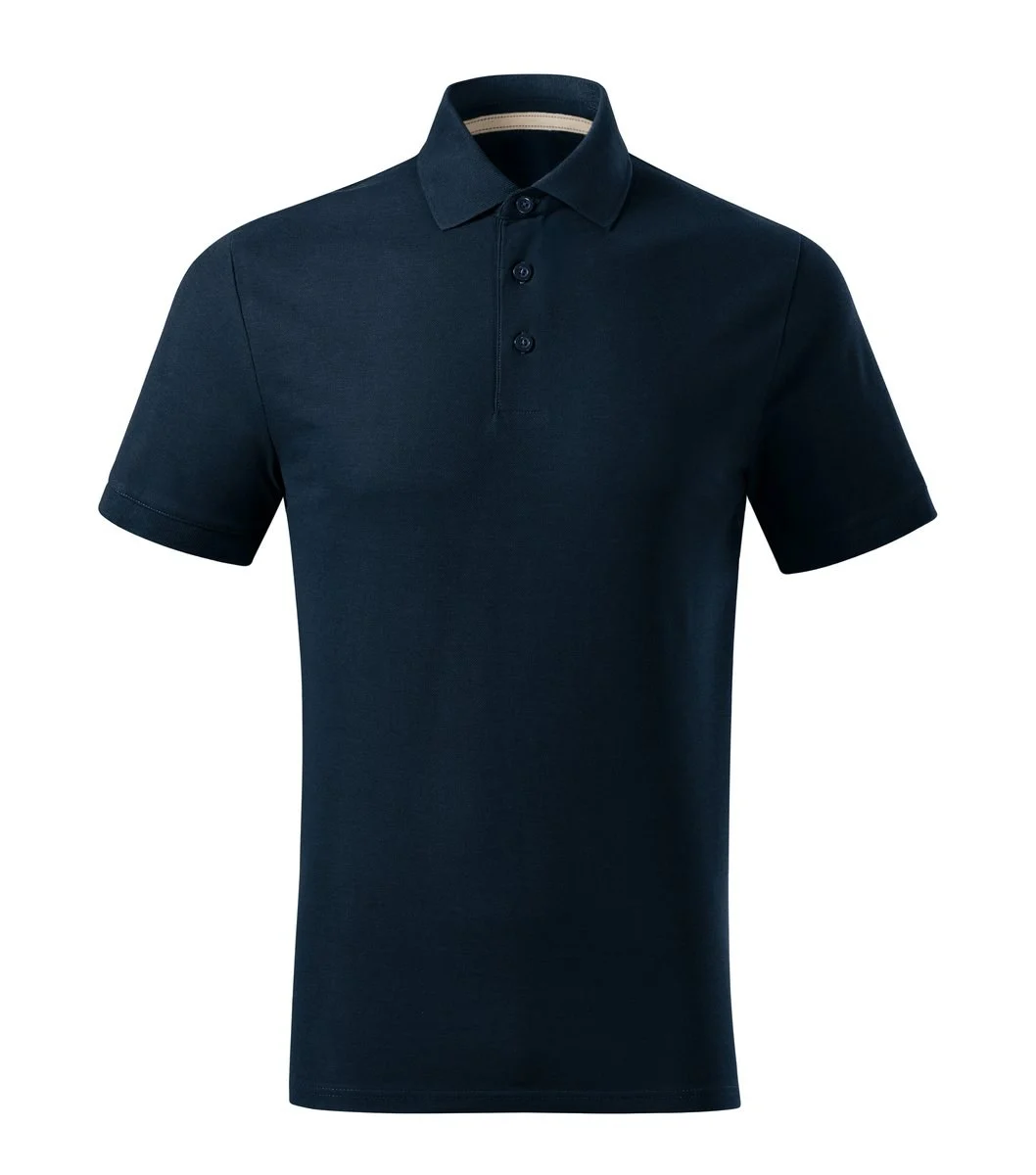 Montparel 234 Biologisch Tweekleurig Polo – Marineblauw