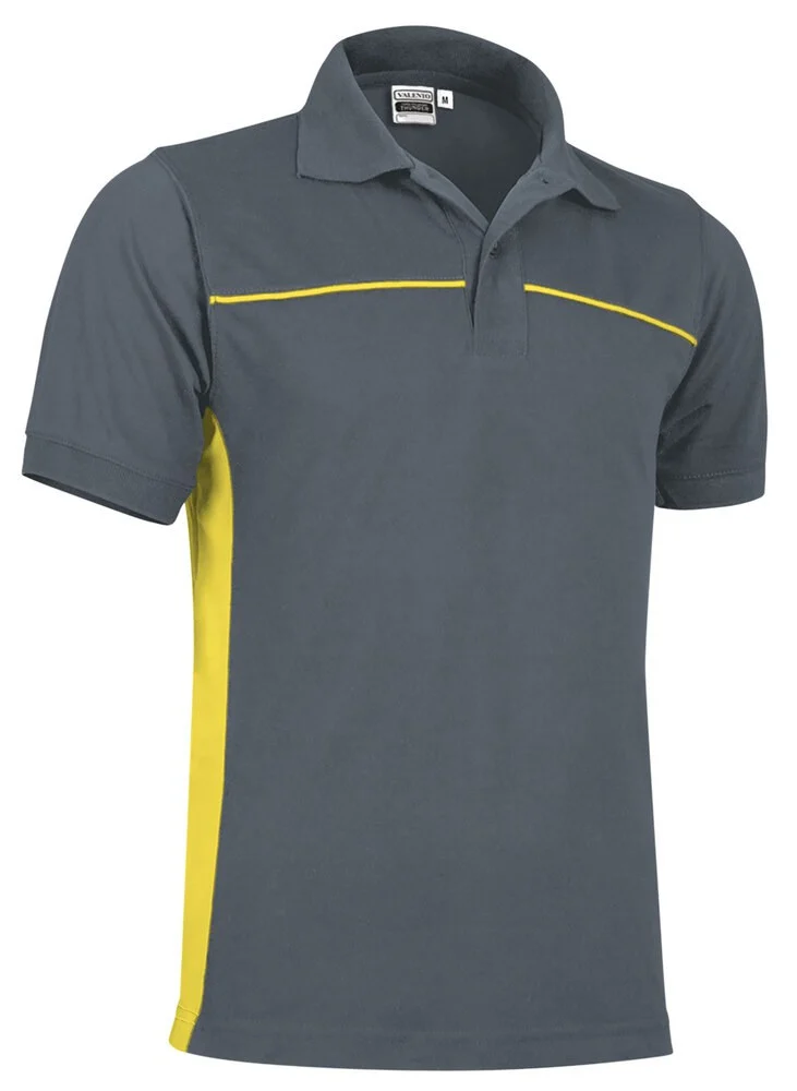 Valento POVATHU Thunder Polo – cement grey-lemon yellow