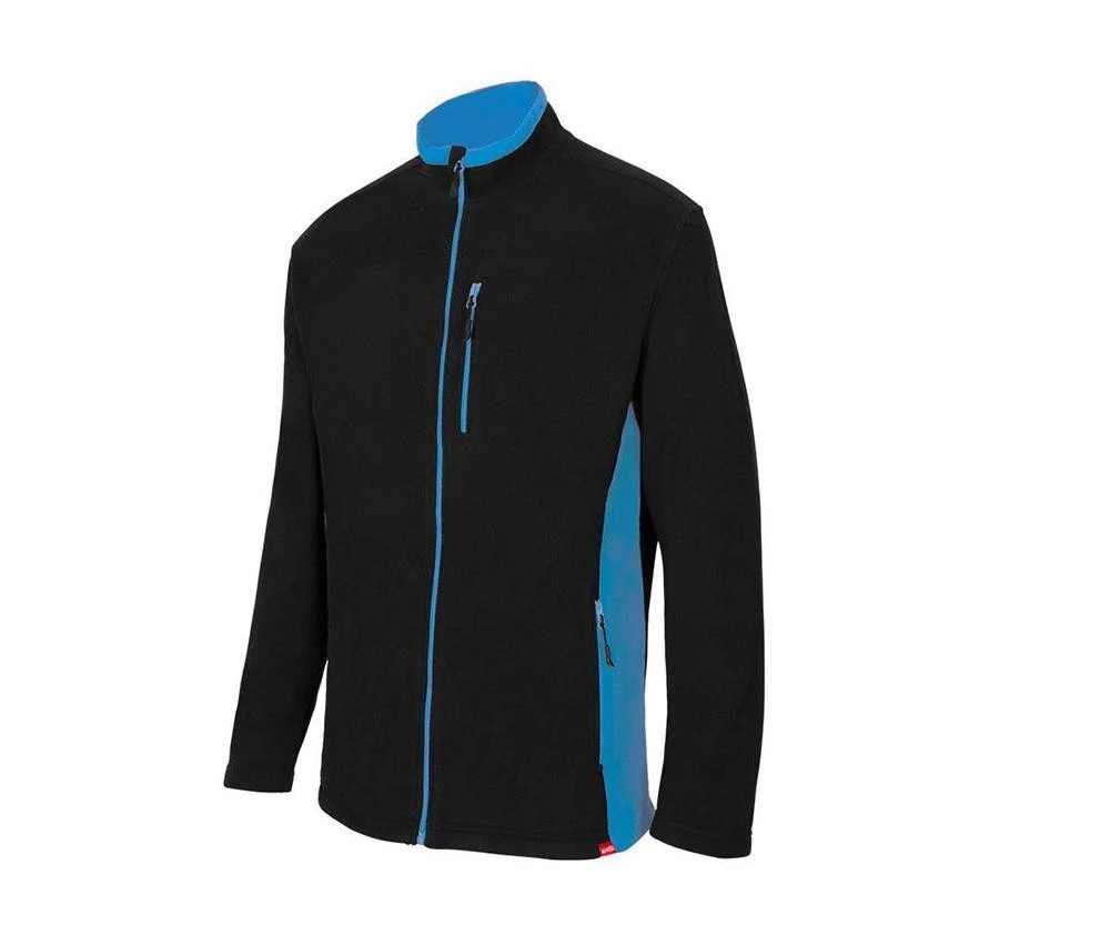Velilla V1504 Tweekleurige Fleecejas Heren – Black / Sky Blue