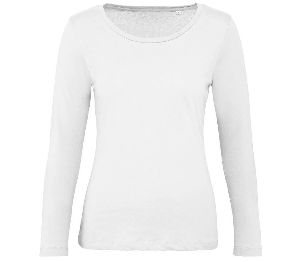 B&C BC071 Inspire T-shirt Lange Mouwen Dames – White