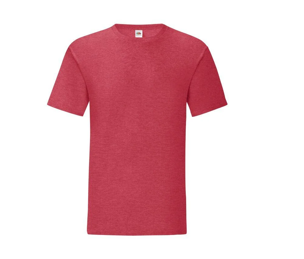 Fruit of the Loom SC150 Iconic T-shirt Heren – Heather Red
