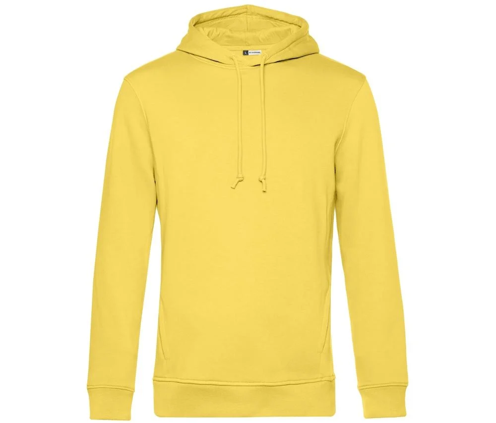 B&C BCU33B Biologische Hoodie Heren – Yellow Fizz