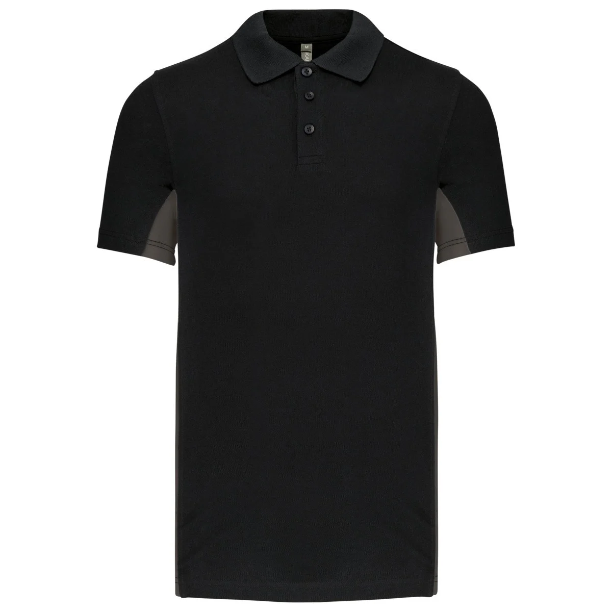 Kariban K232 Flag Tweekleurig Polo – Zwart / donkergrijs