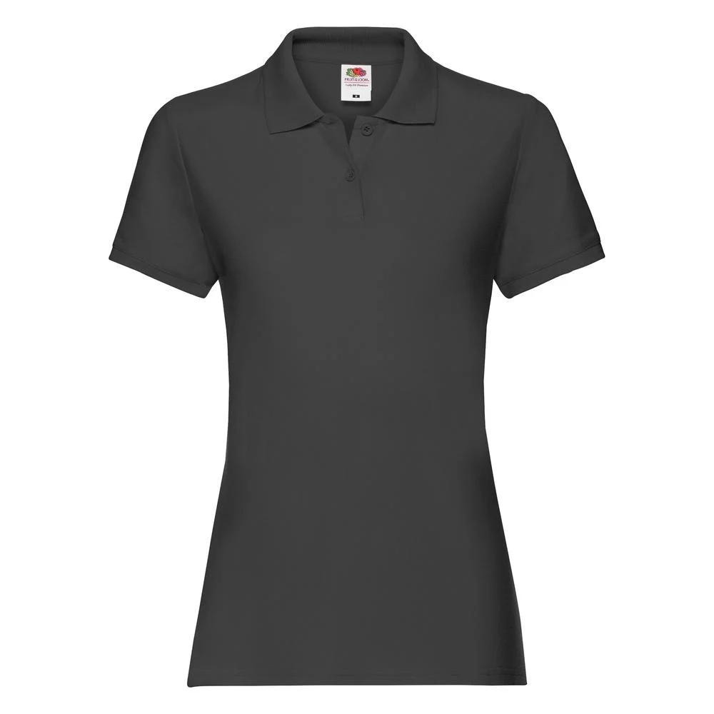 Fruit of the Loom SC63030 Polo Dames – Zwart