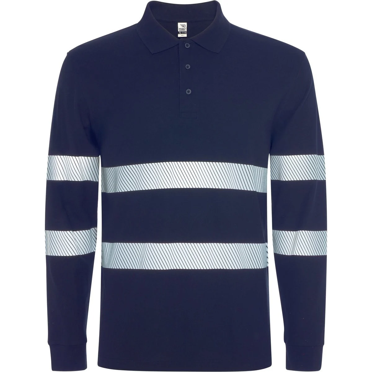 Roly HV9325 Foran Veiligheidspolo Lange Mouwen – Navy Blue