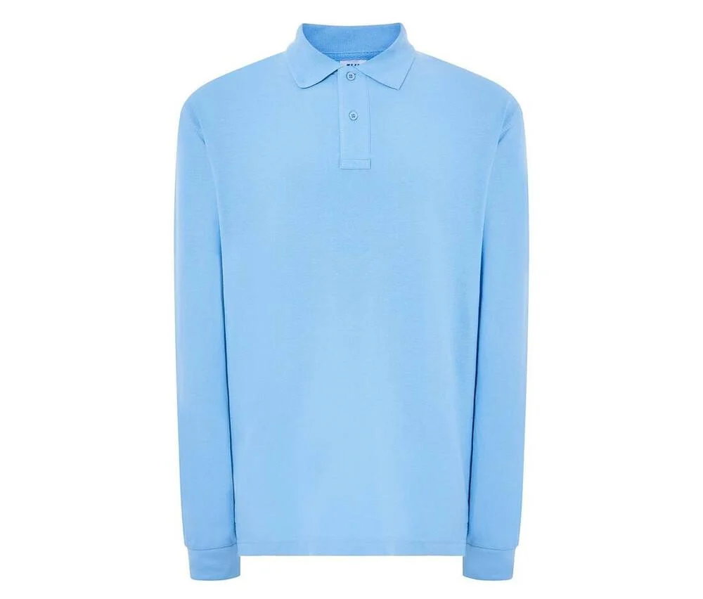 JHK JK215 Polo Lange Mouwen Heren – Sky Blue