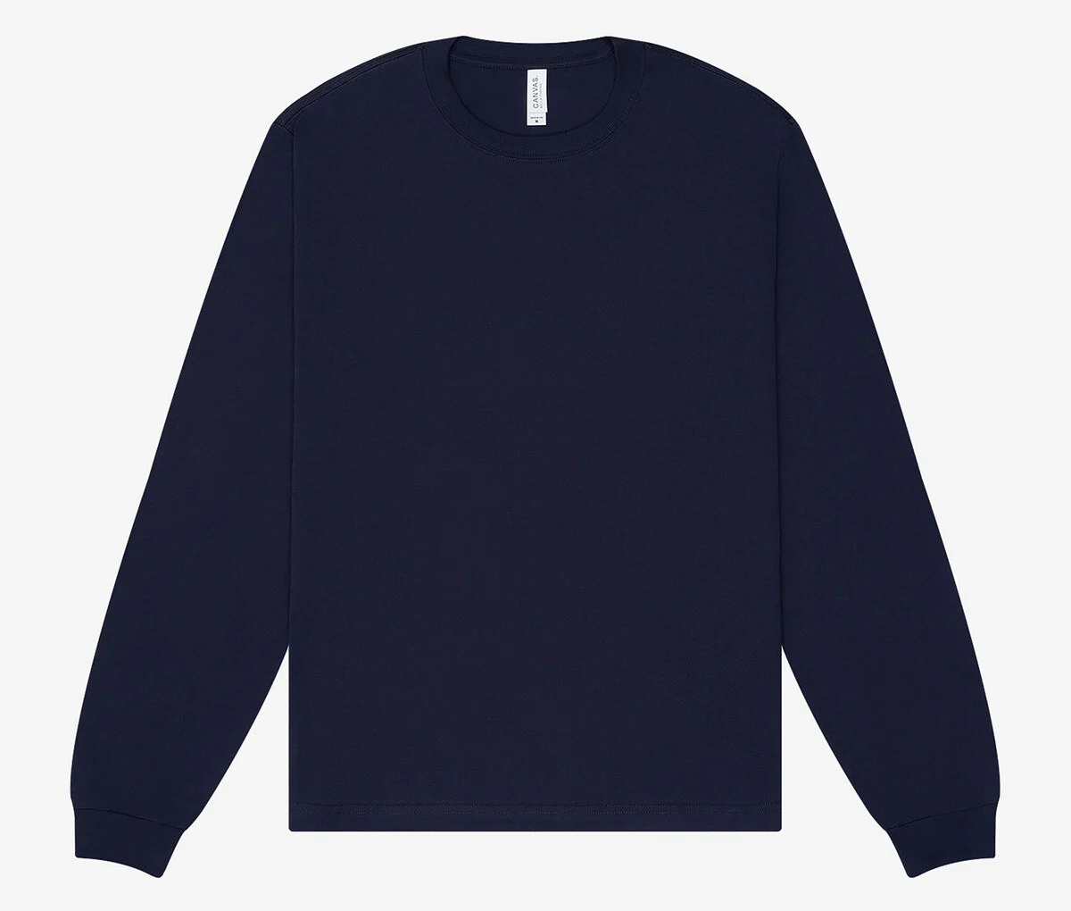 Bella+Canvas BE3511 Heavy T-shirt Lange Mouwen – Marineblauw