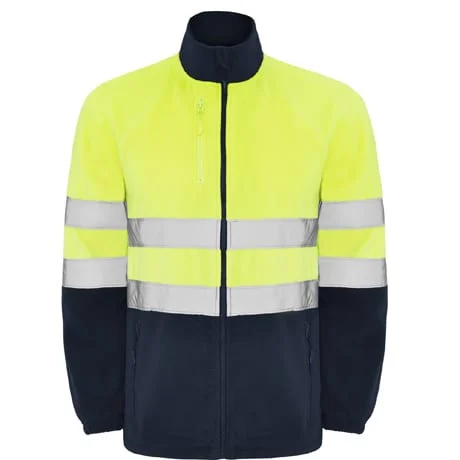 Roly HV9305 Altair Fleecejas Hoge Zichtbaarheid – MARINO/AMARILLO FLUOR
