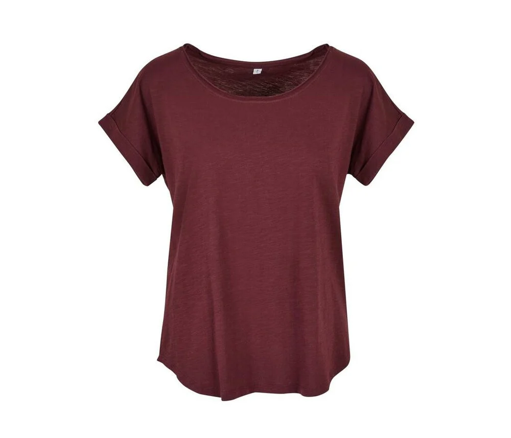Build Your Brand BY036 T-shirt met Lange Rug Dames – Cherry