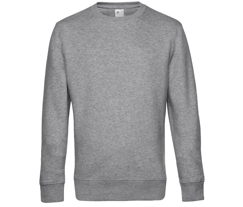B&C BCU01K Sweater King – Heather Grey