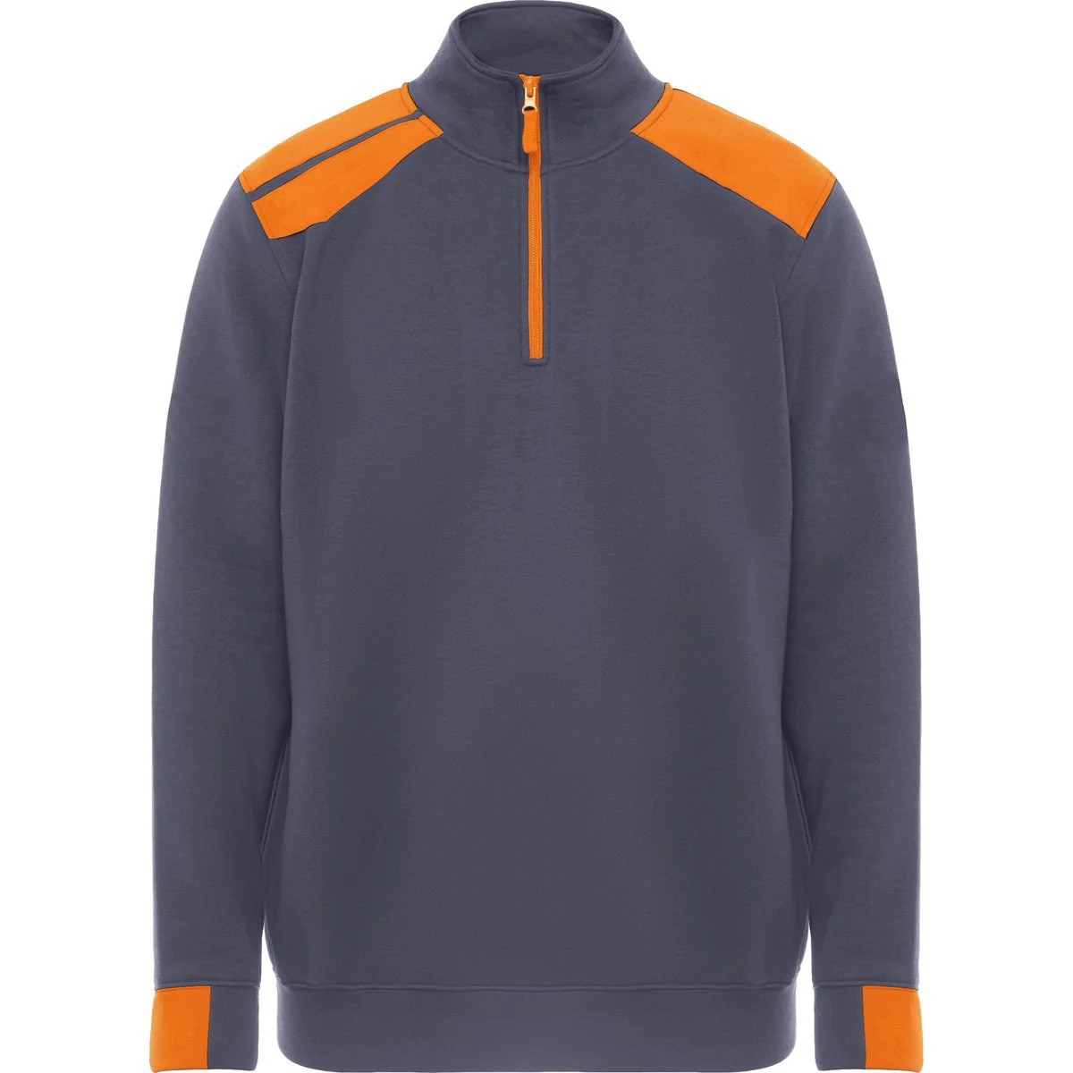 Roly SU8413 Maverick Sweater met Halve Rits – LOOD/ORANJE