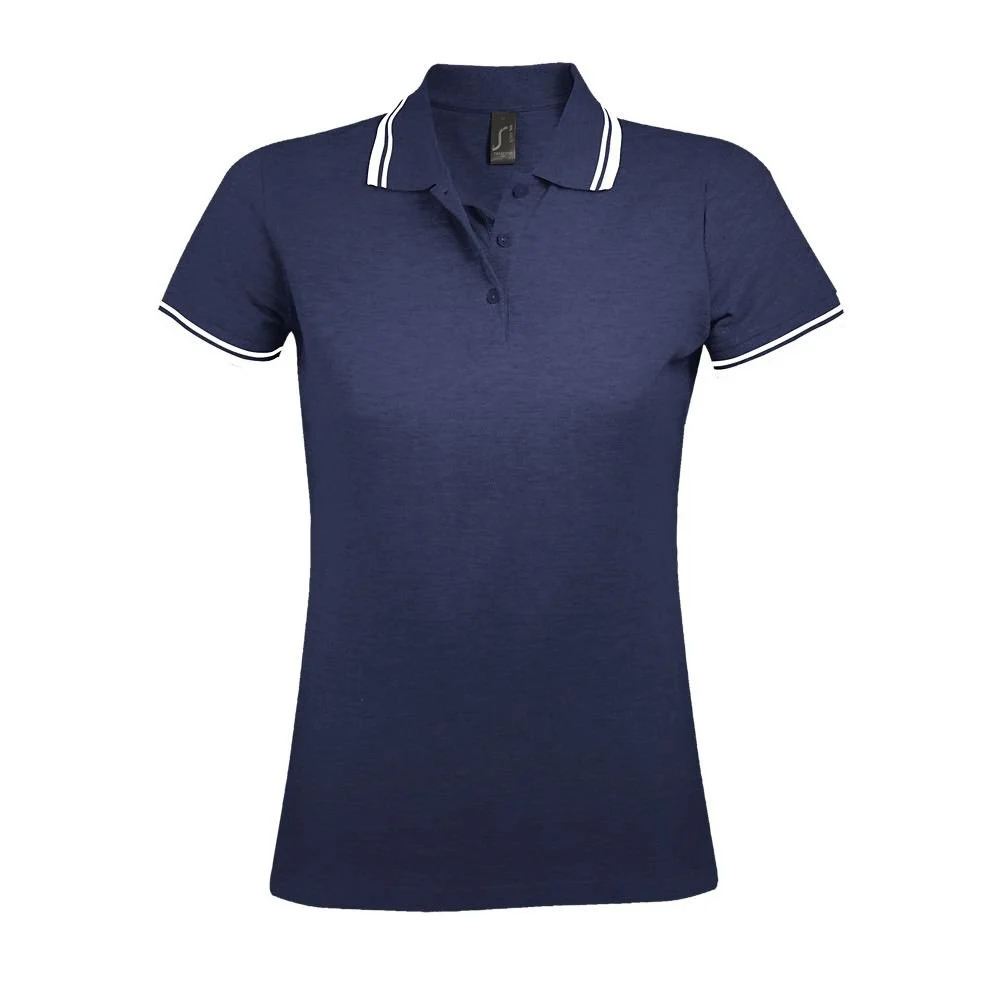 SOL'S 00578 Pasadena Polo Dames – Franse marine / Blanc