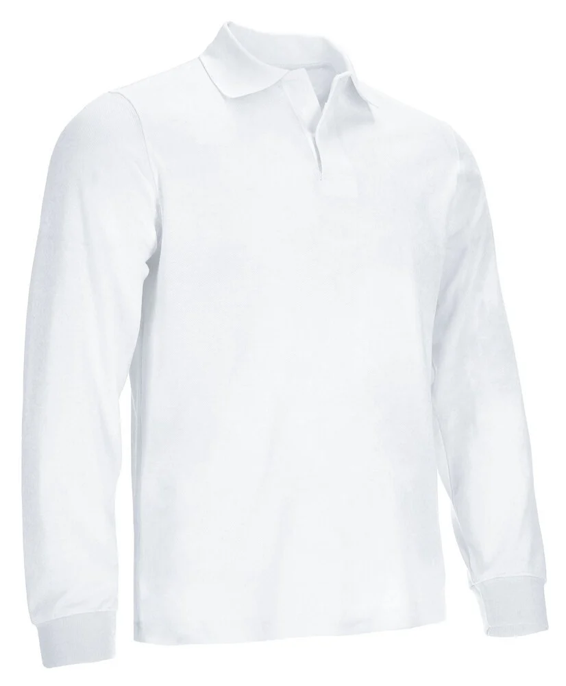 Valento POVAVAL Valiant Polo Lange Mouwen – Wit