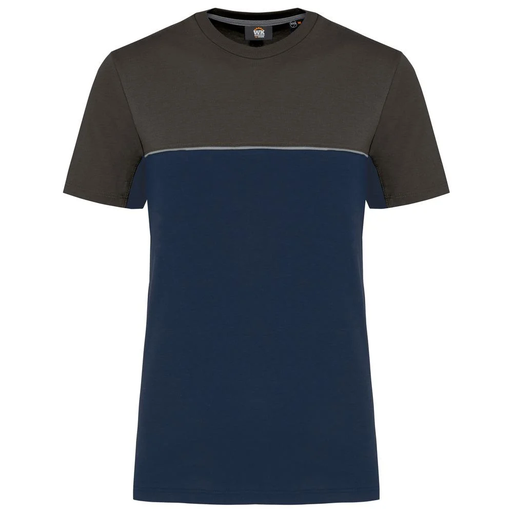 WK. Designed To Work WK304 Tweekleurig T-shirt – Marine/Donkergrijs