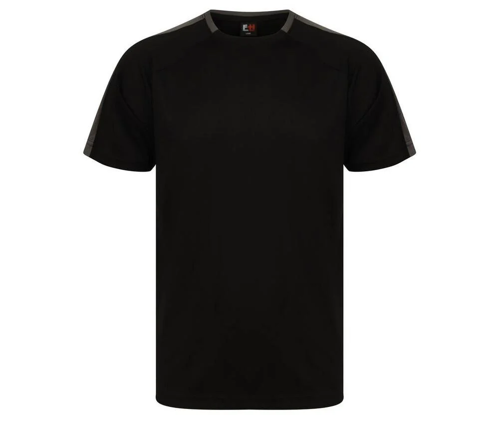 Finden & Hales LV290 Team T-shirt – Black/ Gunmetal Grey