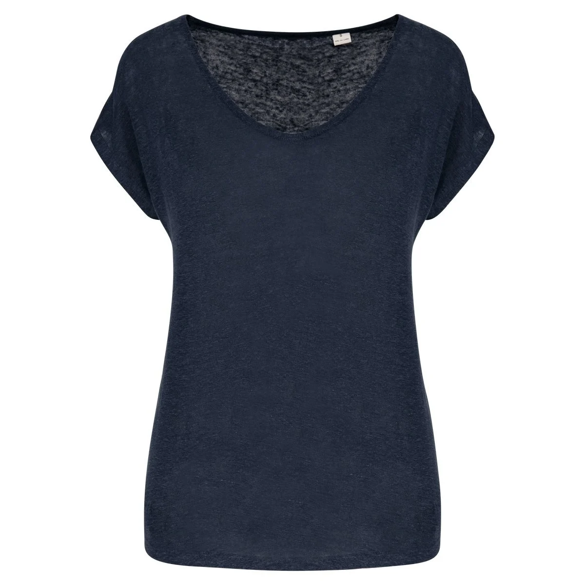 Spasso SP321 T-shirt V-hals Dames – Marineblauw