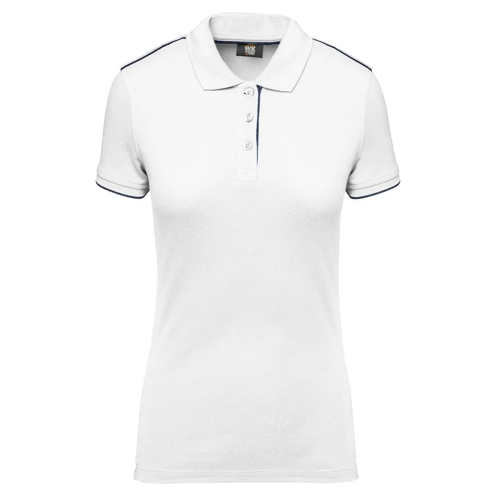 WK. Designed To Work WK271 DayToDay Tweekleurig Polo Dames – Wit / marine