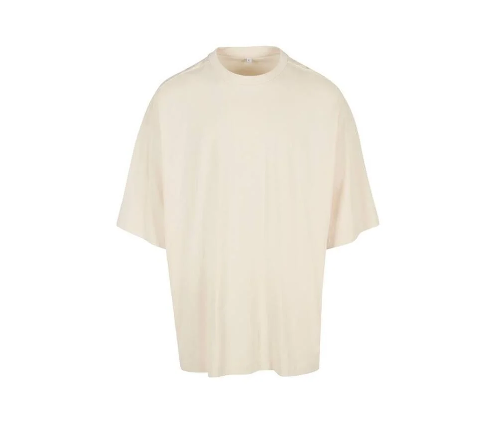 Build Your Brand BY193 Oversized T-shirt Heren – Wit/Zand
