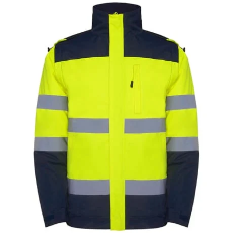 Roly HV9304 Epsylon Parka Hoge Zichtbaarheid – MARINO/AMARILLO FLUOR
