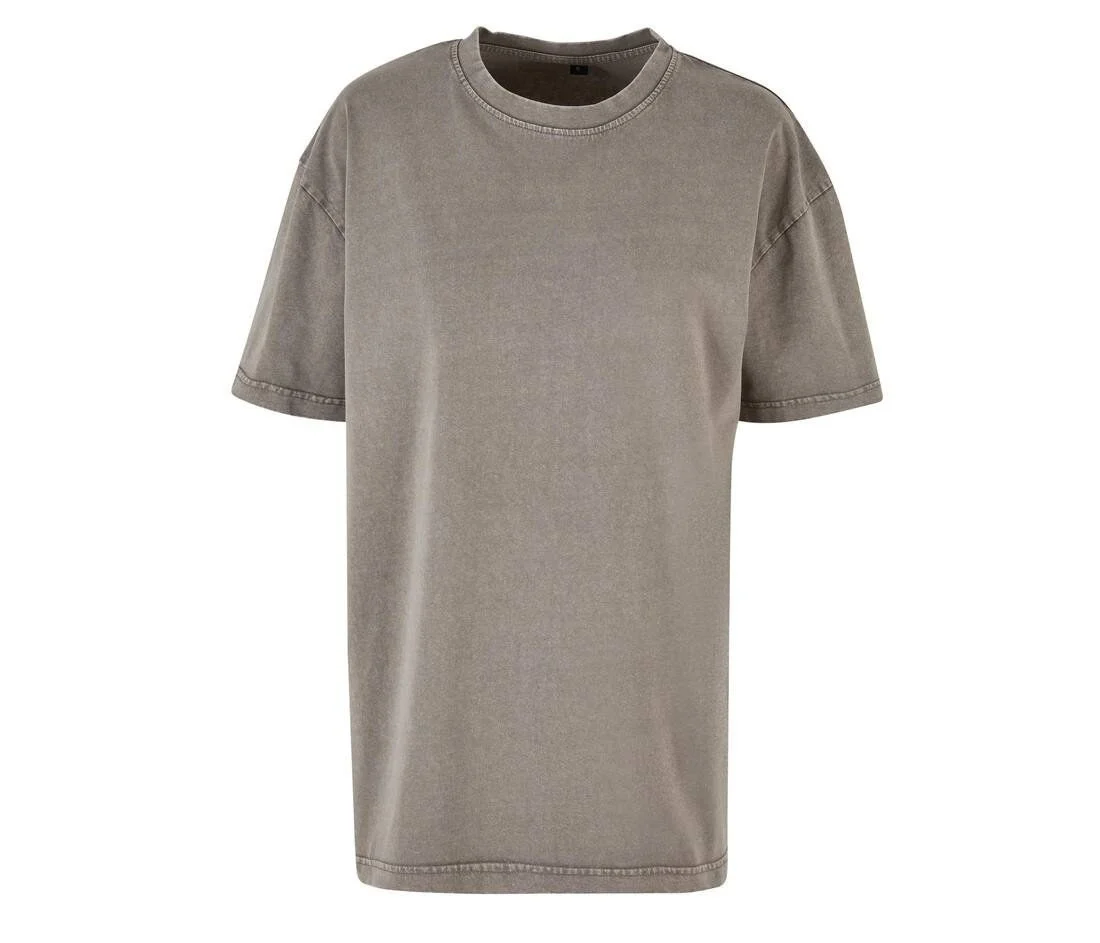 Build Your Brand BY270 Oversized Acid Wash T-shirt Dames – Asphalt